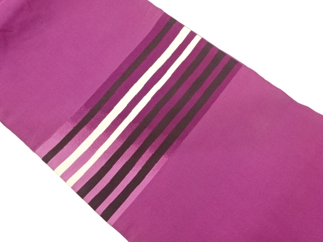 横縞模様織出し名古屋帯